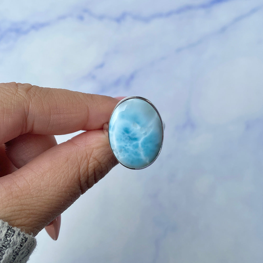 Larimar Adjustable Ring-(LAR-R-1001.)