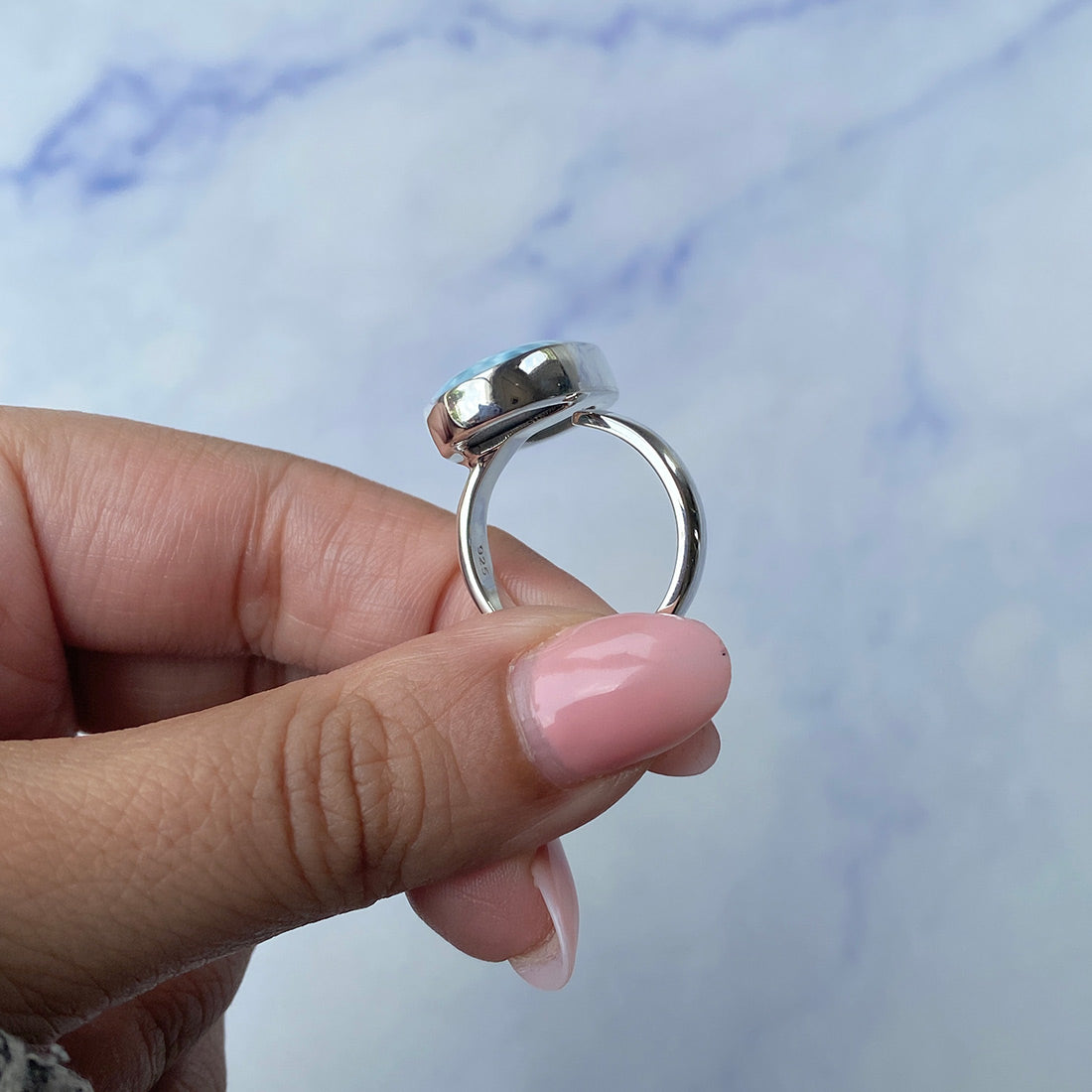 Larimar Adjustable Ring-(LAR-R-1010.)