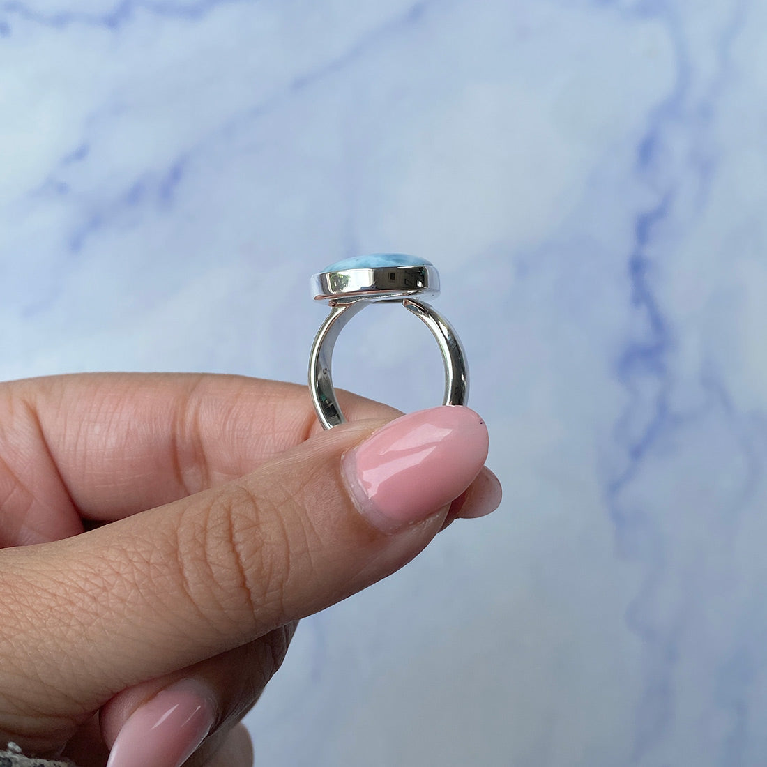 Larimar Adjustable Ring-(LAR-R-1016.)