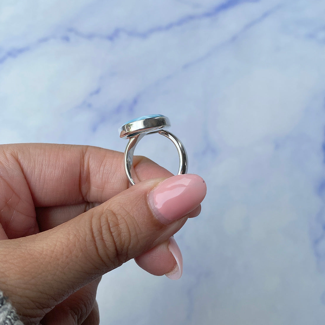 Larimar Adjustable Ring-(LAR-R-1018.)