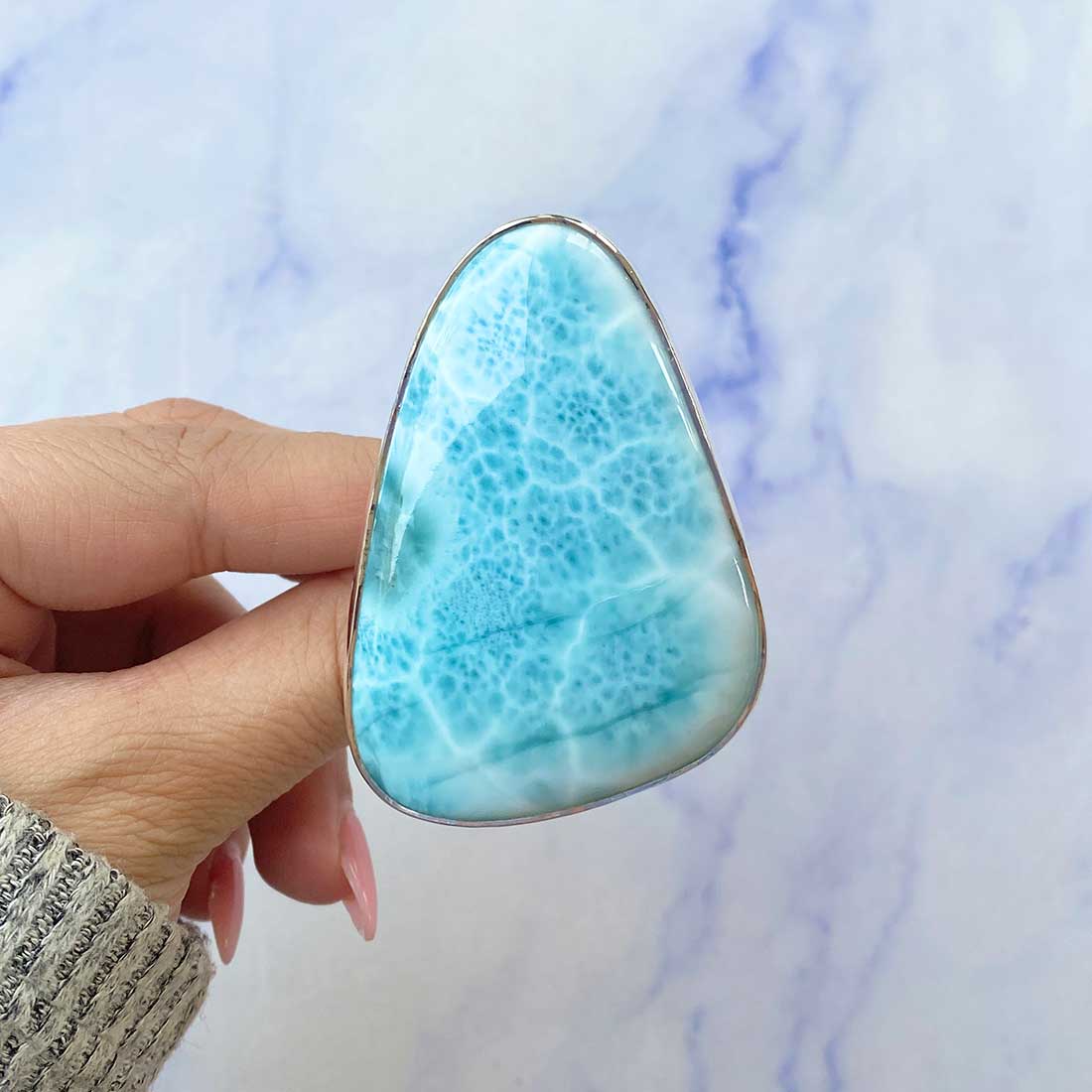 Larimar Adjustable Ring-(LAR-R-102.)