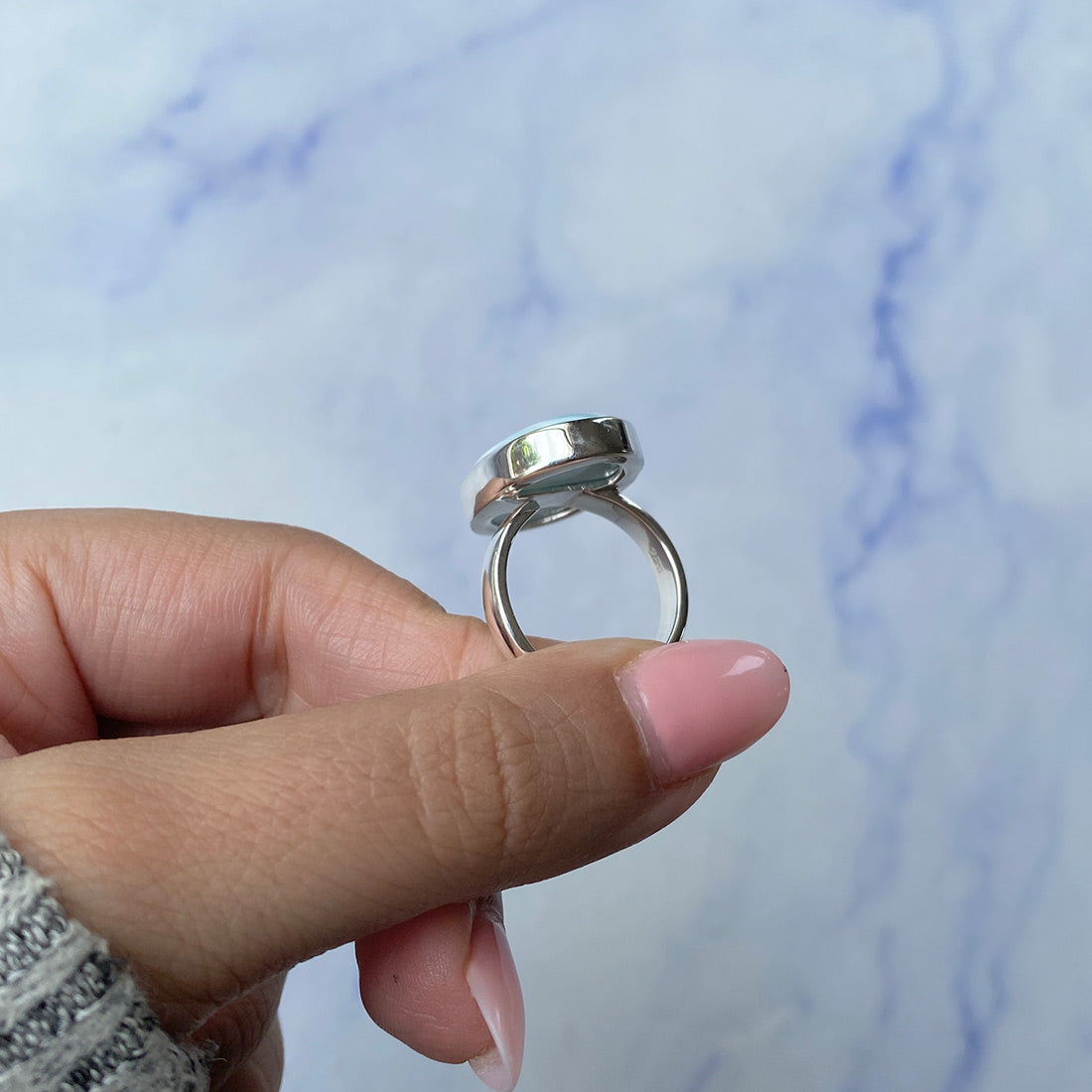 Larimar Adjustable Ring-(LAR-R-1024.)