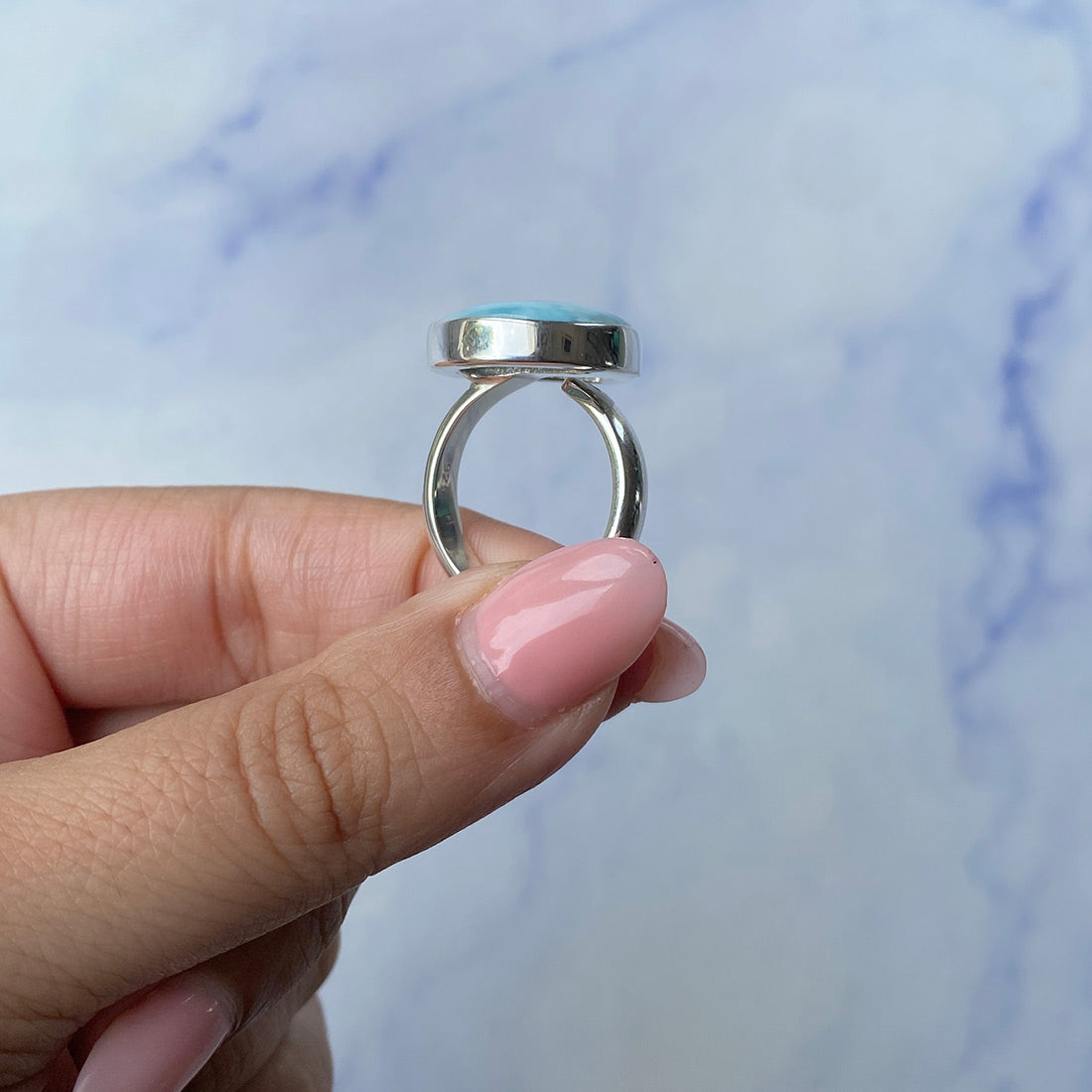 Larimar Adjustable Ring-(LAR-R-1030.)