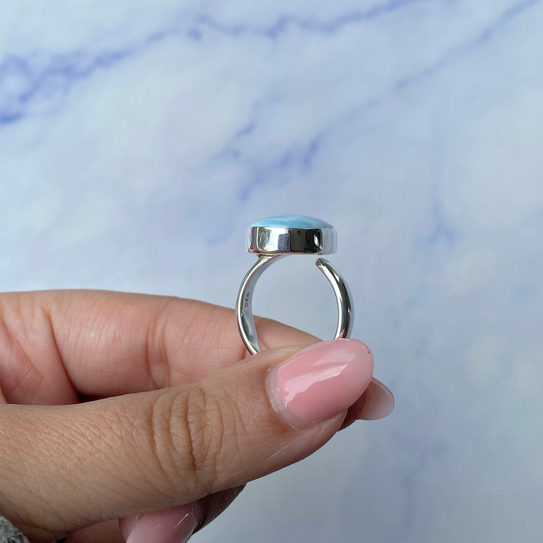 Larimar Adjustable Ring-(LAR-R-1033.)