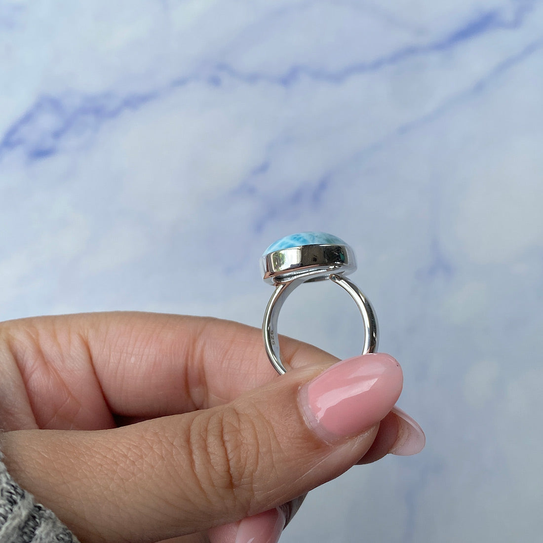 Larimar Adjustable Ring-(LAR-R-1034.)