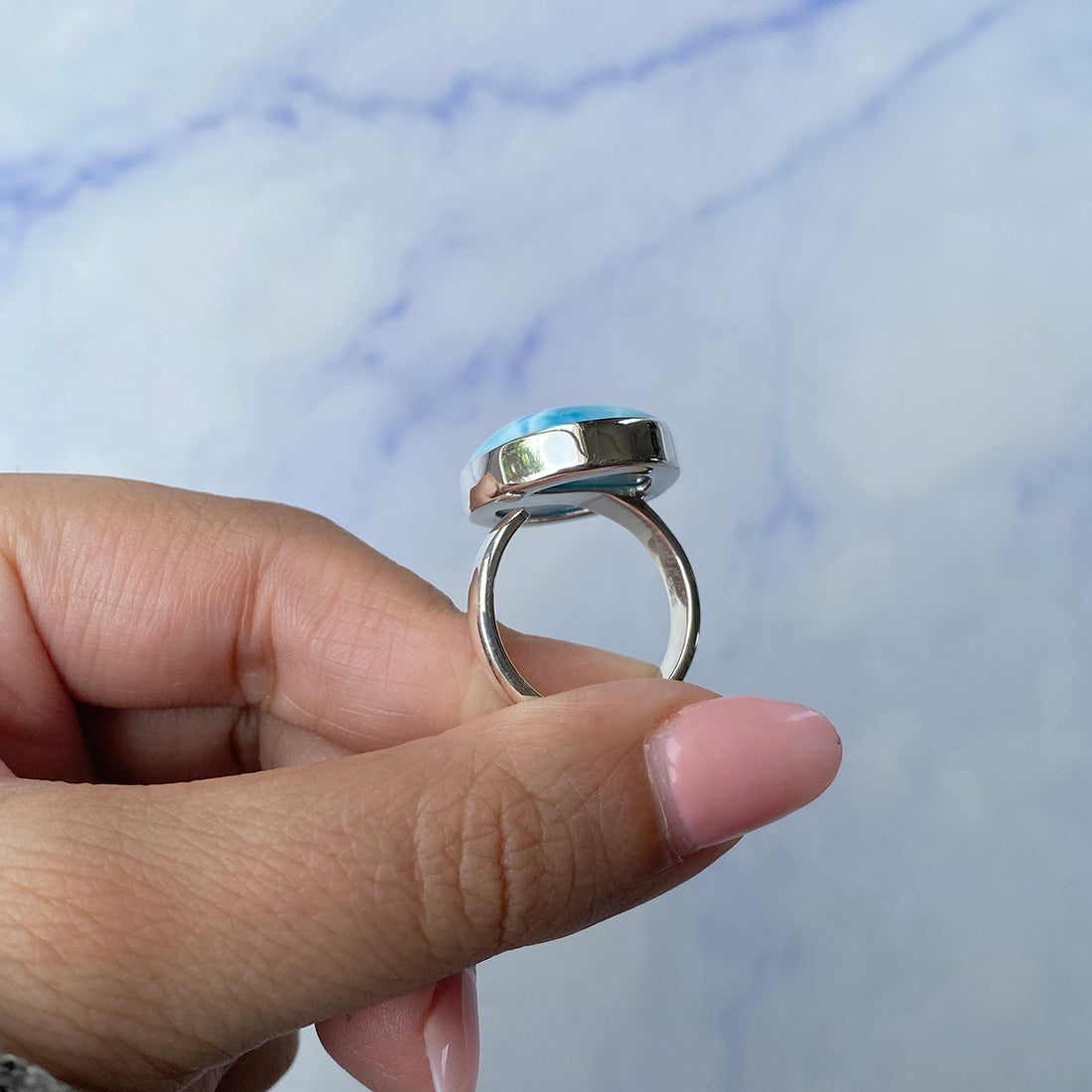 Larimar Adjustable Ring-(LAR-R-1038.)