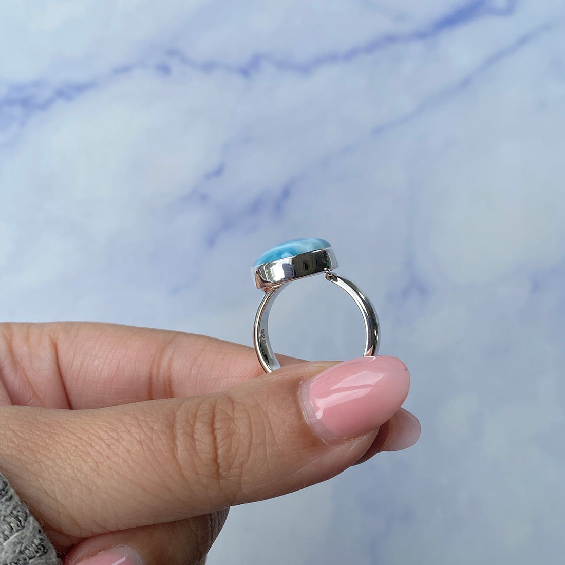 Larimar Adjustable Ring-(LAR-R-1041.)