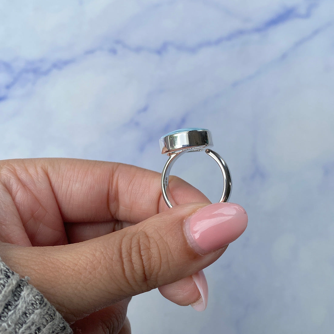 Larimar Adjustable Ring-(LAR-R-1042.)