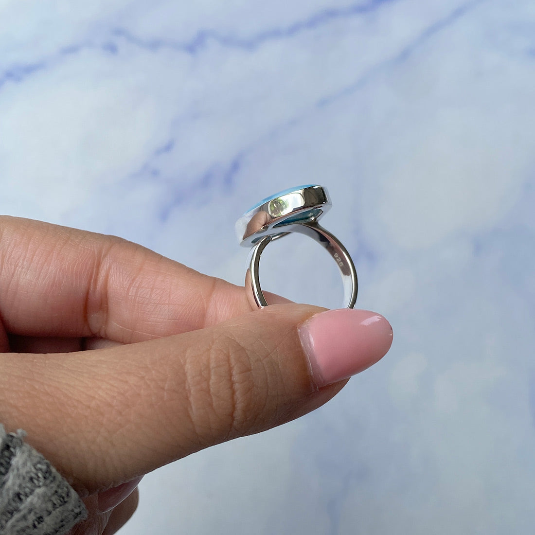 Larimar Adjustable Ring-(LAR-R-1043.)