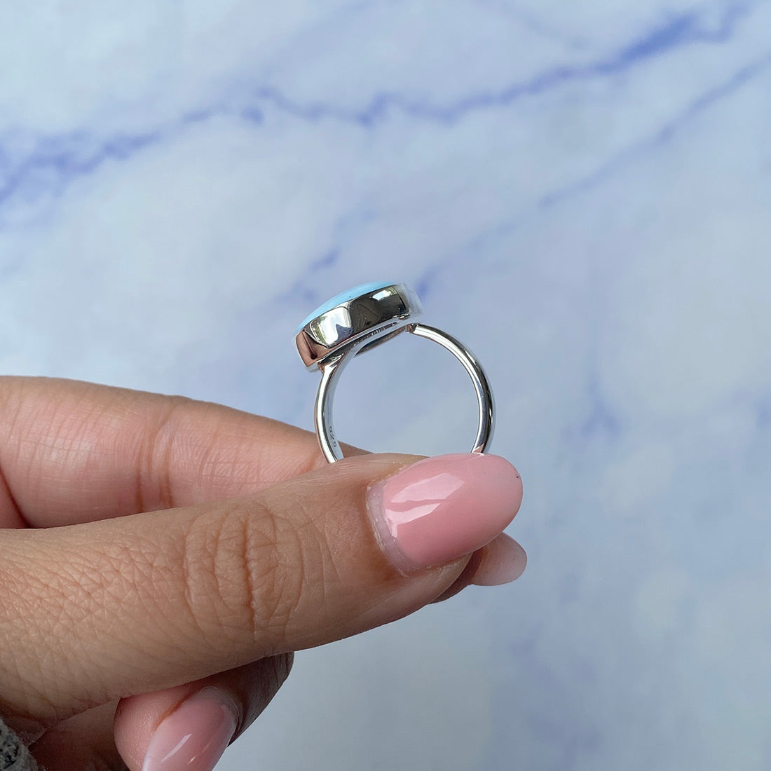 Larimar Adjustable Ring-(LAR-R-1046.)