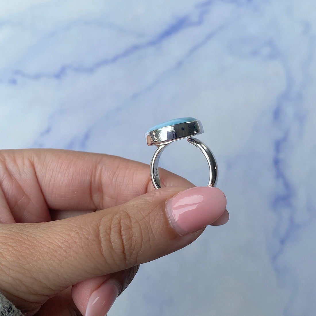 Larimar Adjustable Ring-(LAR-R-1059.)