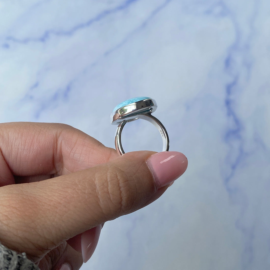 Larimar Adjustable Ring-(LAR-R-1060.)