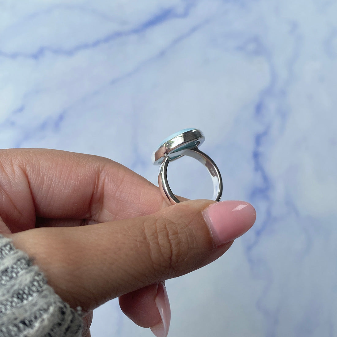 Larimar Adjustable Ring-(LAR-R-1063.)