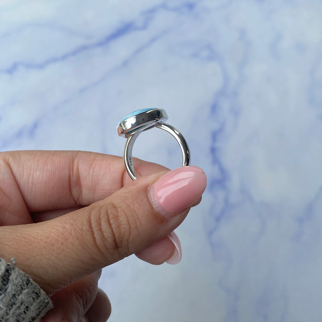 Larimar Adjustable Ring-(LAR-R-1064.)