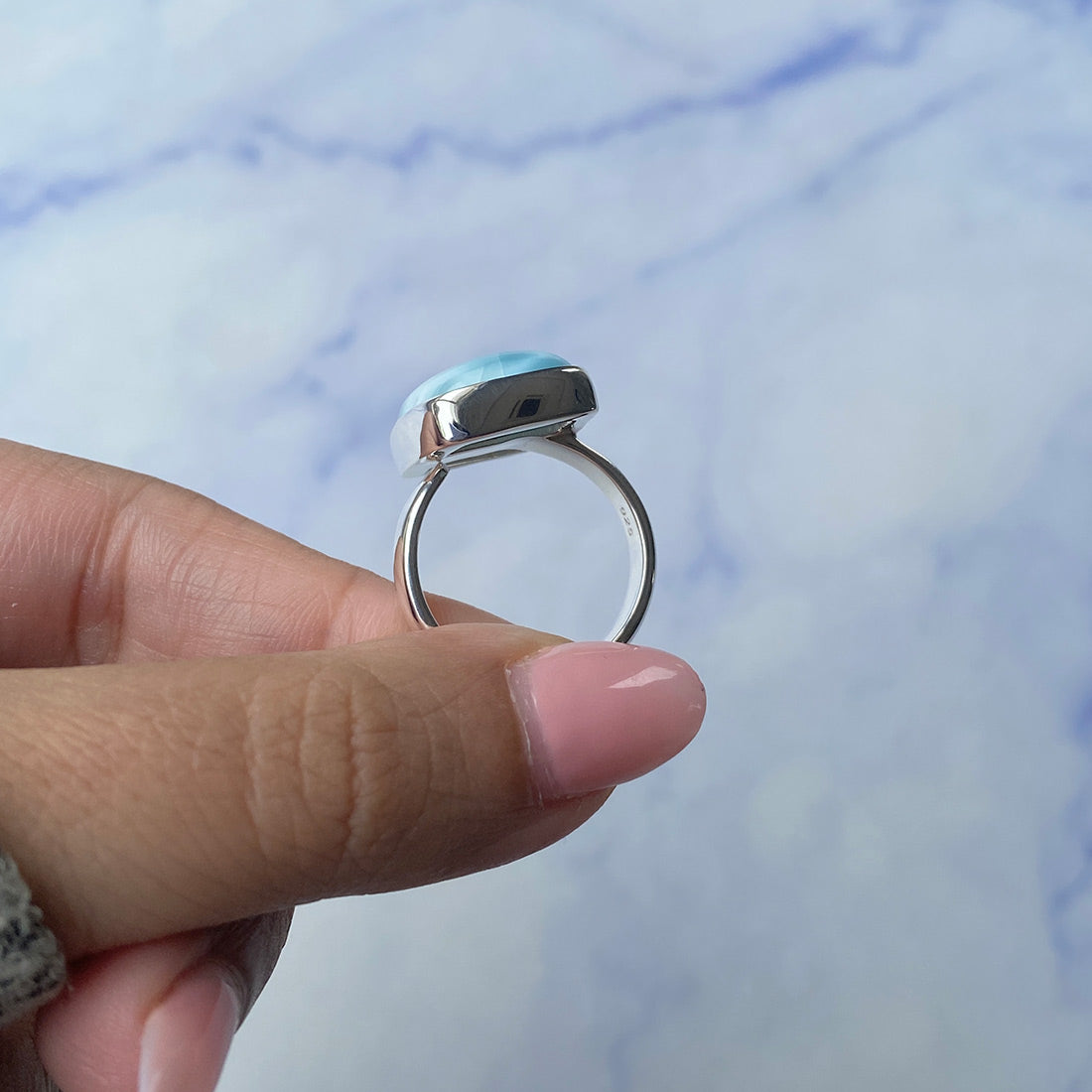 Larimar Adjustable Ring-(LAR-R-1067.)