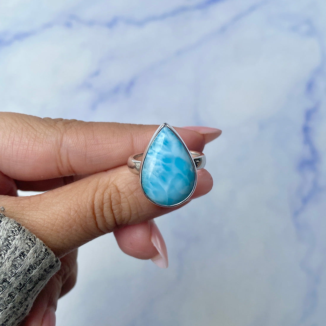 Larimar Adjustable Ring-(LAR-R-1068.)