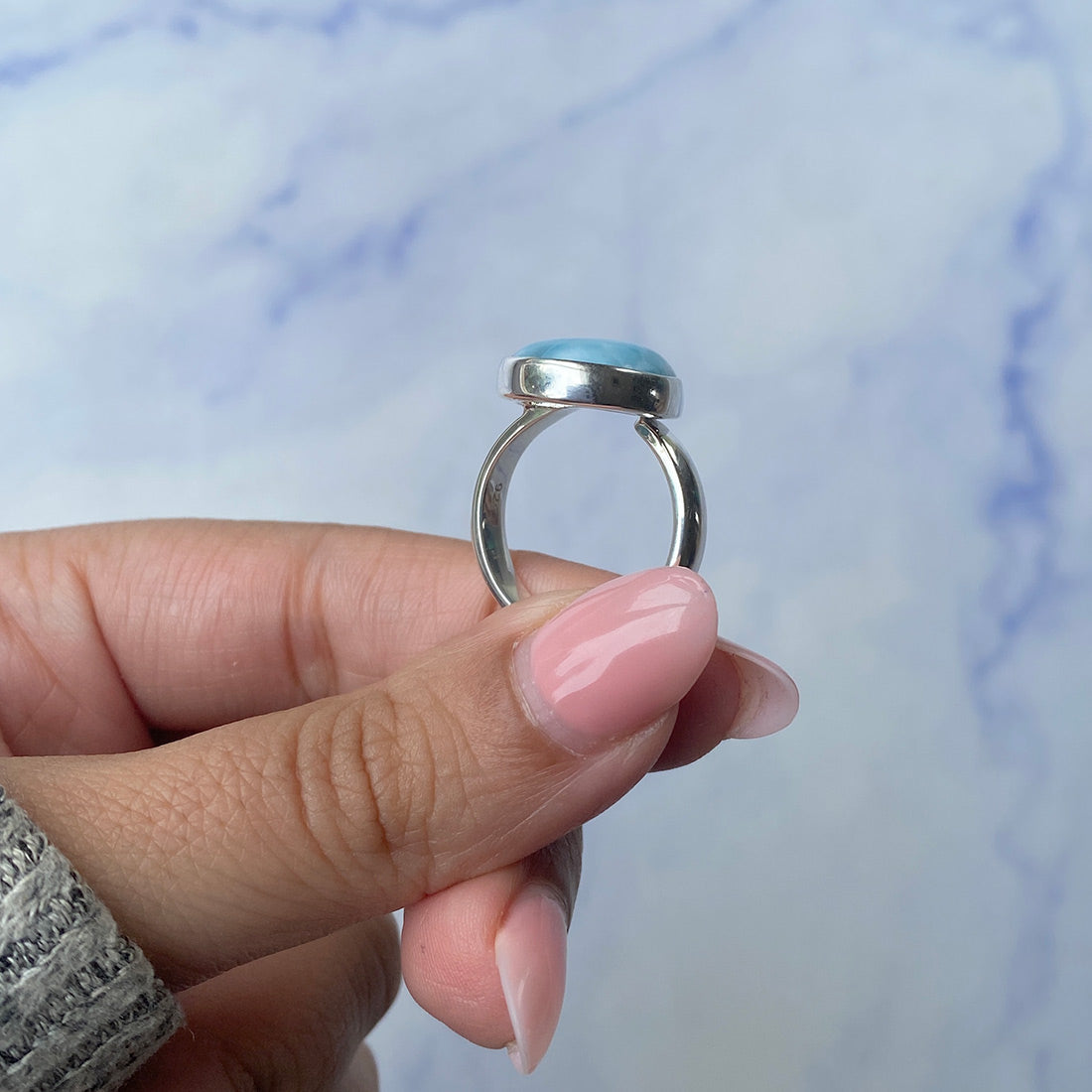 Larimar Adjustable Ring-(LAR-R-1068.)