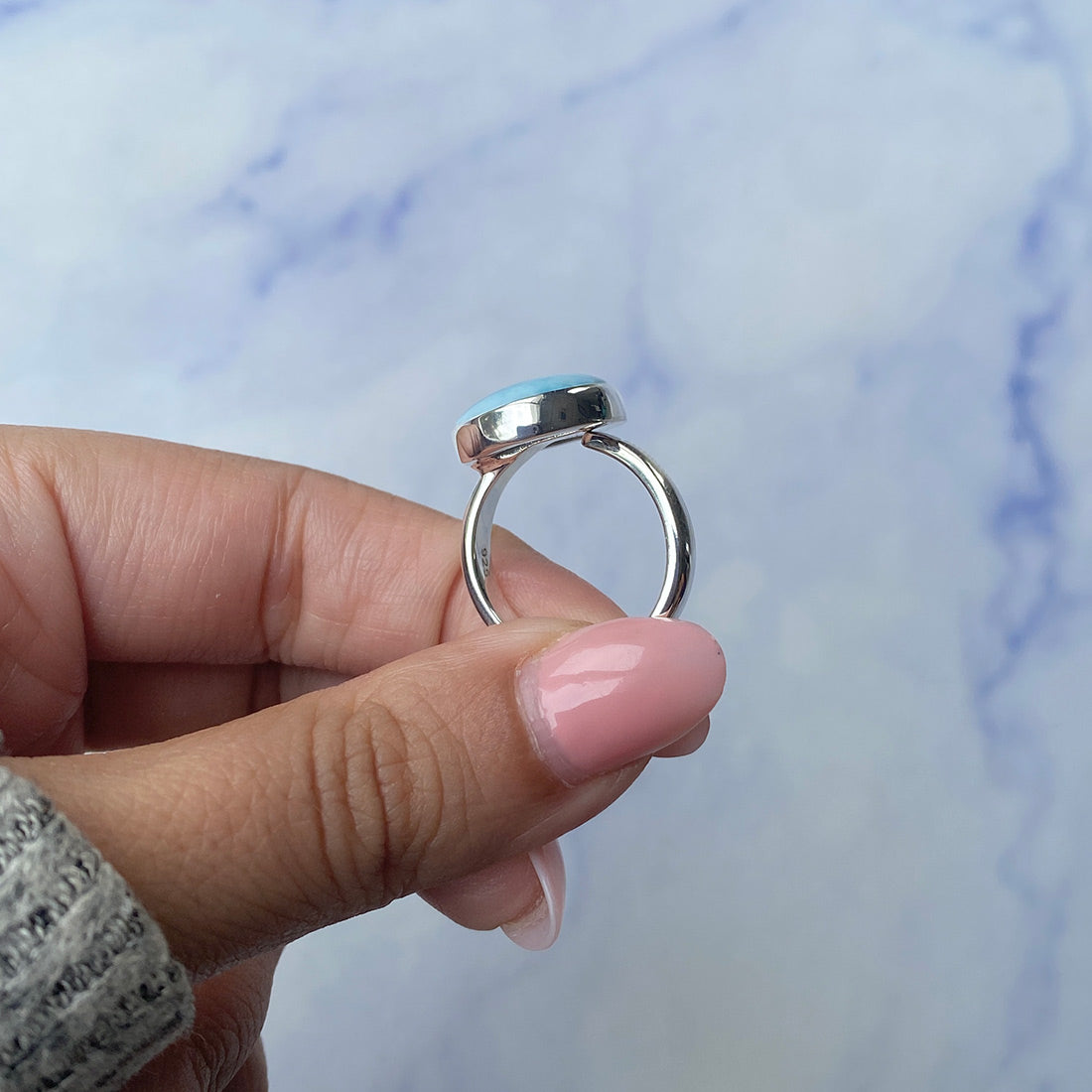 Larimar Adjustable Ring-(LAR-R-1069.)