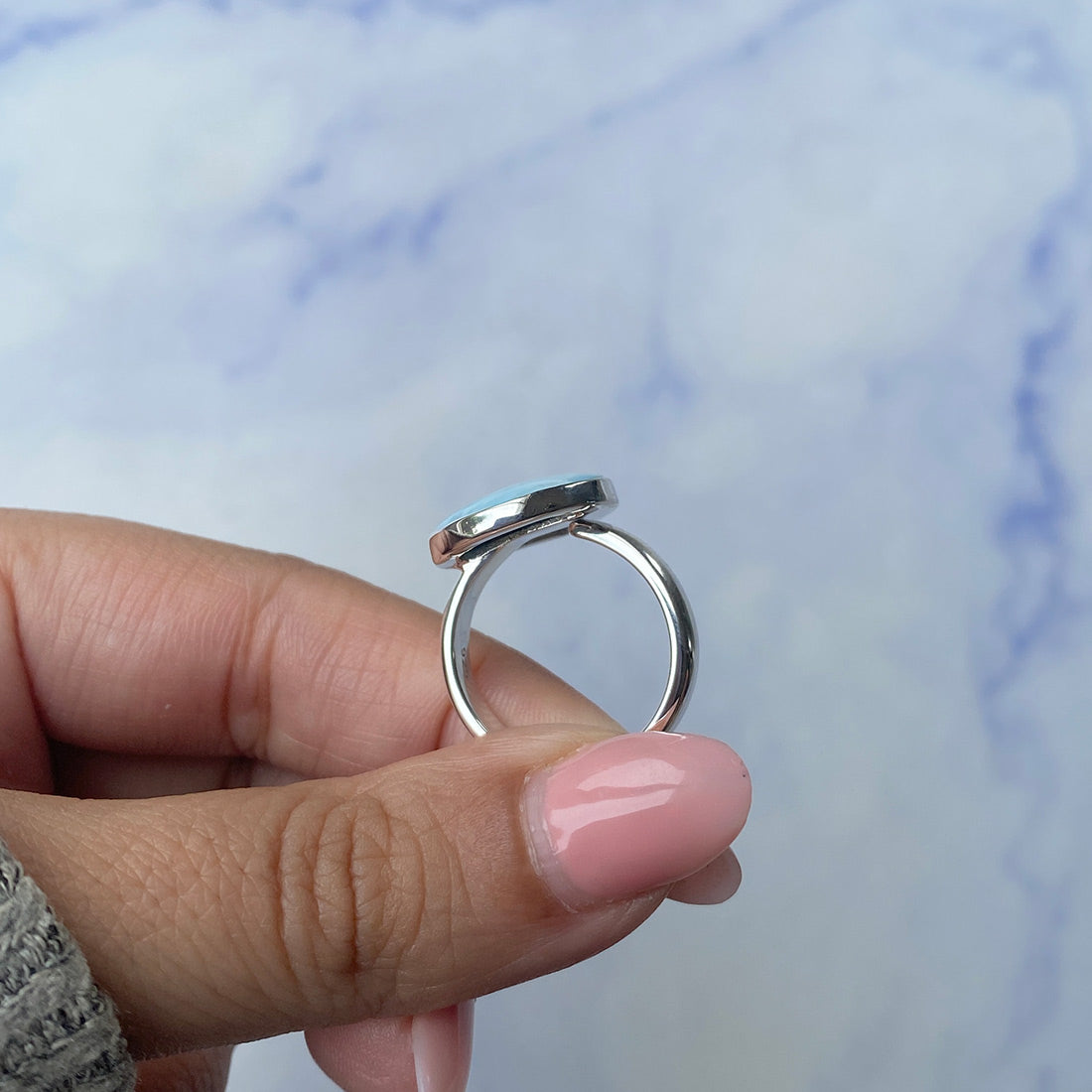 Larimar Adjustable Ring-(LAR-R-1070.)