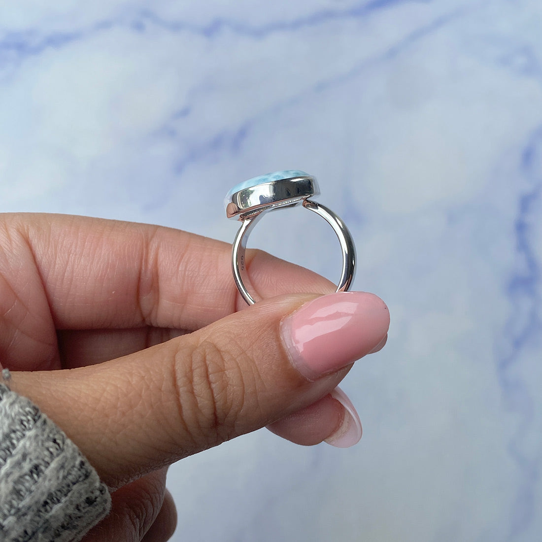 Larimar Adjustable Ring-(LAR-R-1071.)