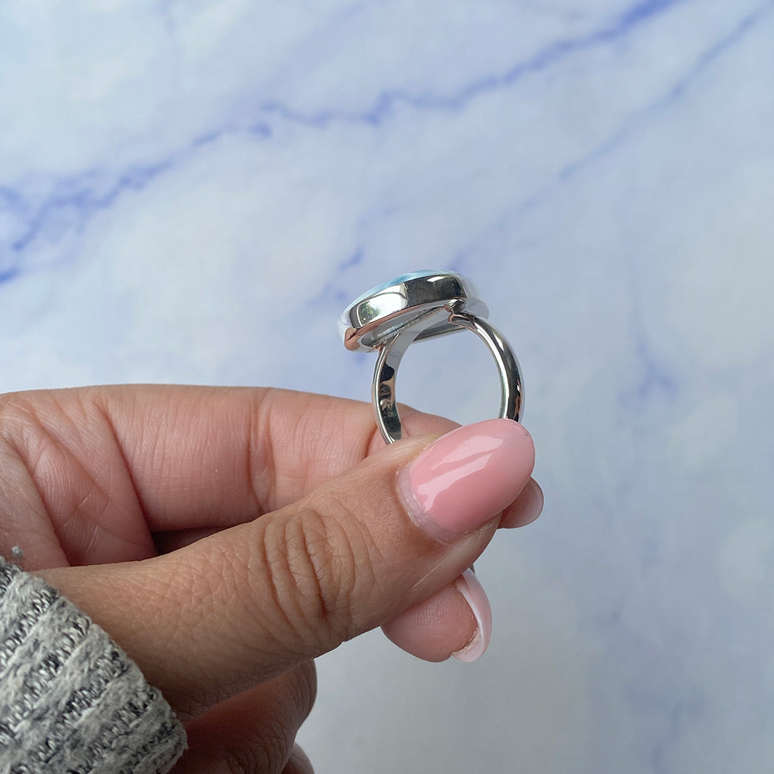 Larimar Adjustable Ring-(LAR-R-1077.)