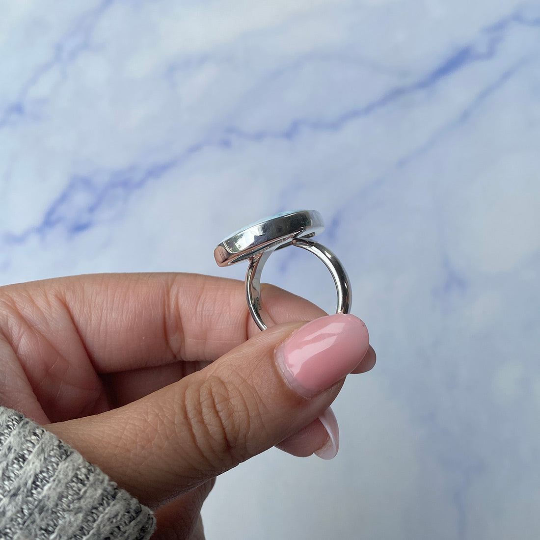 Larimar Adjustable Ring-(LAR-R-1078.)