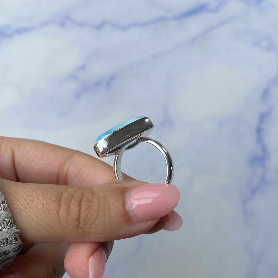 Larimar Adjustable Ring-(LAR-R-1084.)