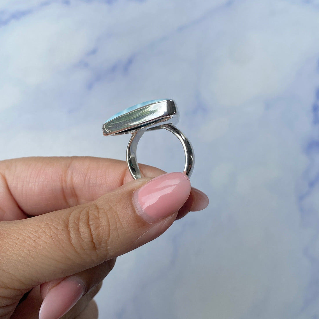 Larimar Adjustable Ring-(LAR-R-1086.)