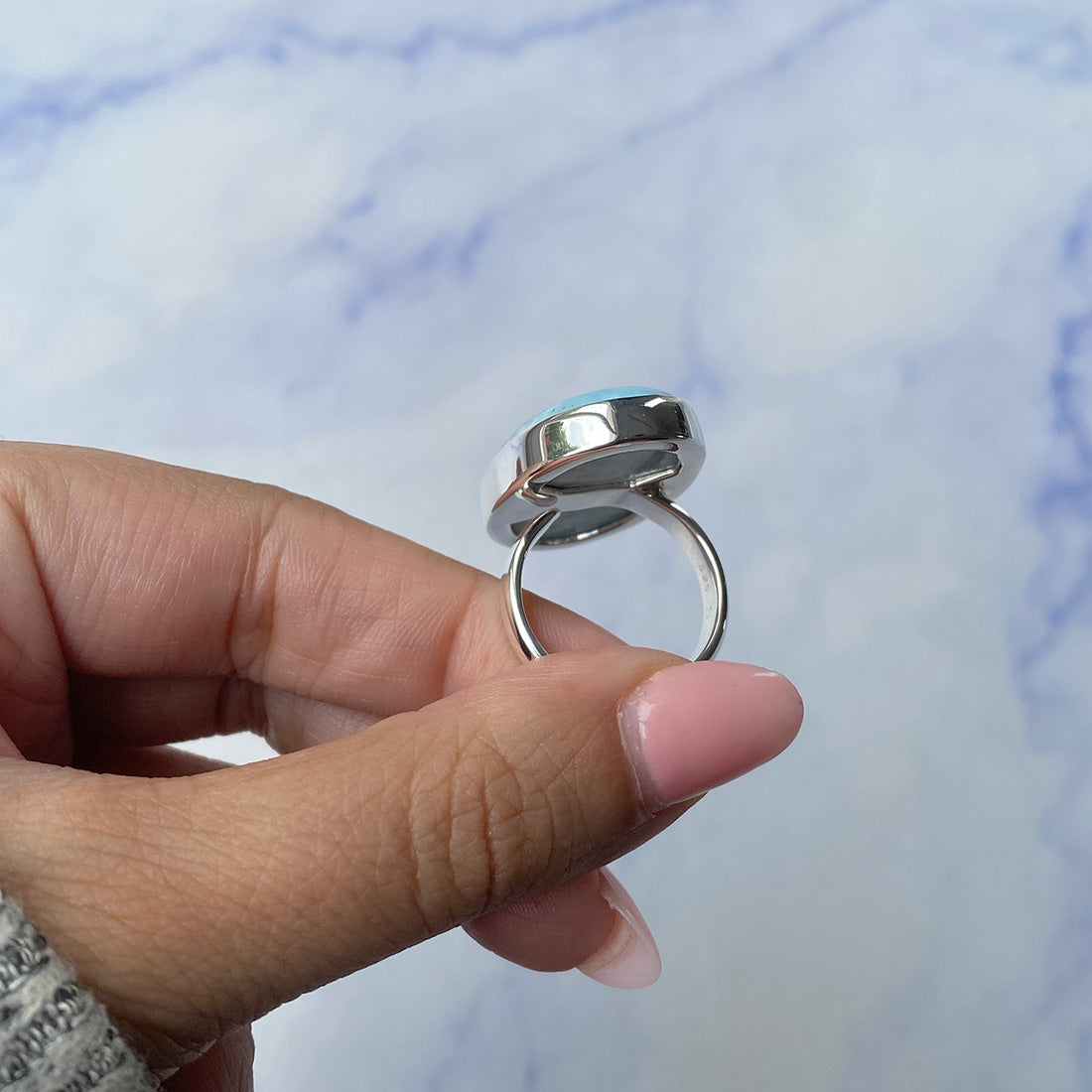 Larimar Adjustable Ring-(LAR-R-1087.)