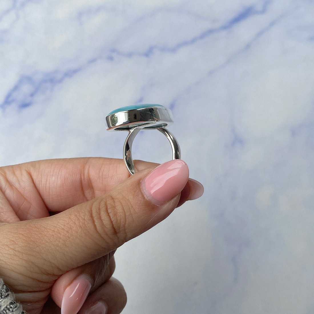 Larimar Adjustable Ring-(LAR-R-1090.)