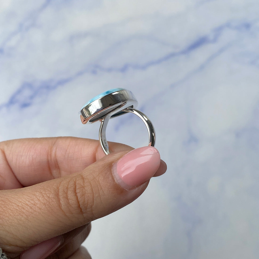 Larimar Adjustable Ring-(LAR-R-1091.)