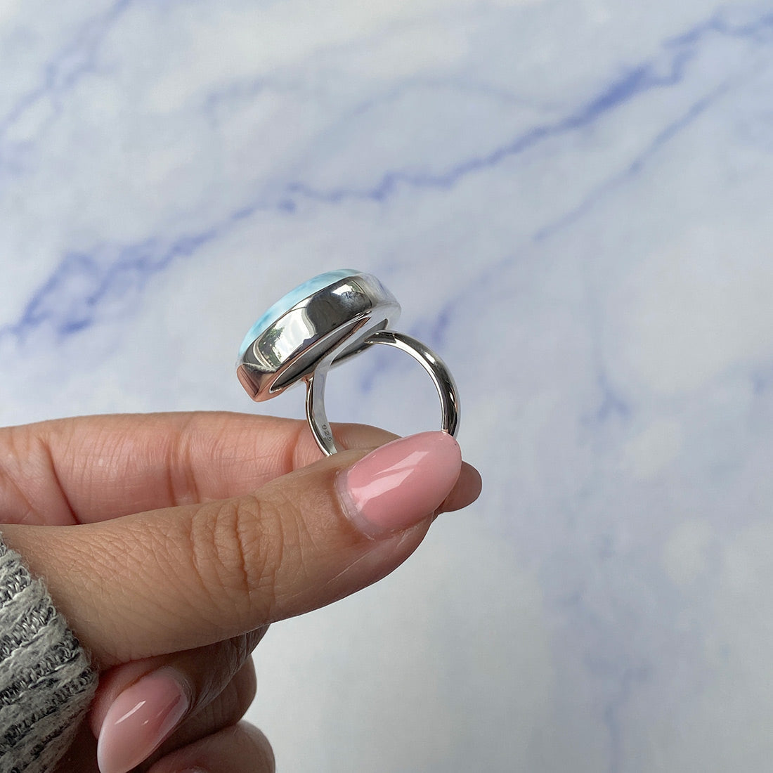 Larimar Adjustable Ring-(LAR-R-1093.)