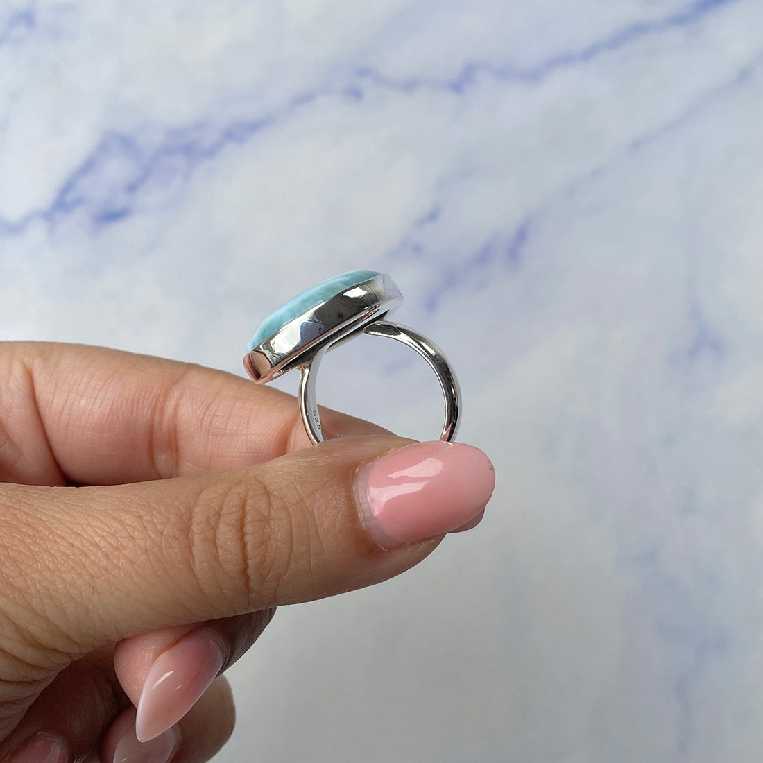 Larimar Adjustable Ring-(LAR-R-1095.)