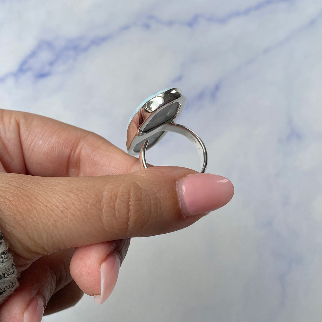 Larimar Adjustable Ring-(LAR-R-1097.)