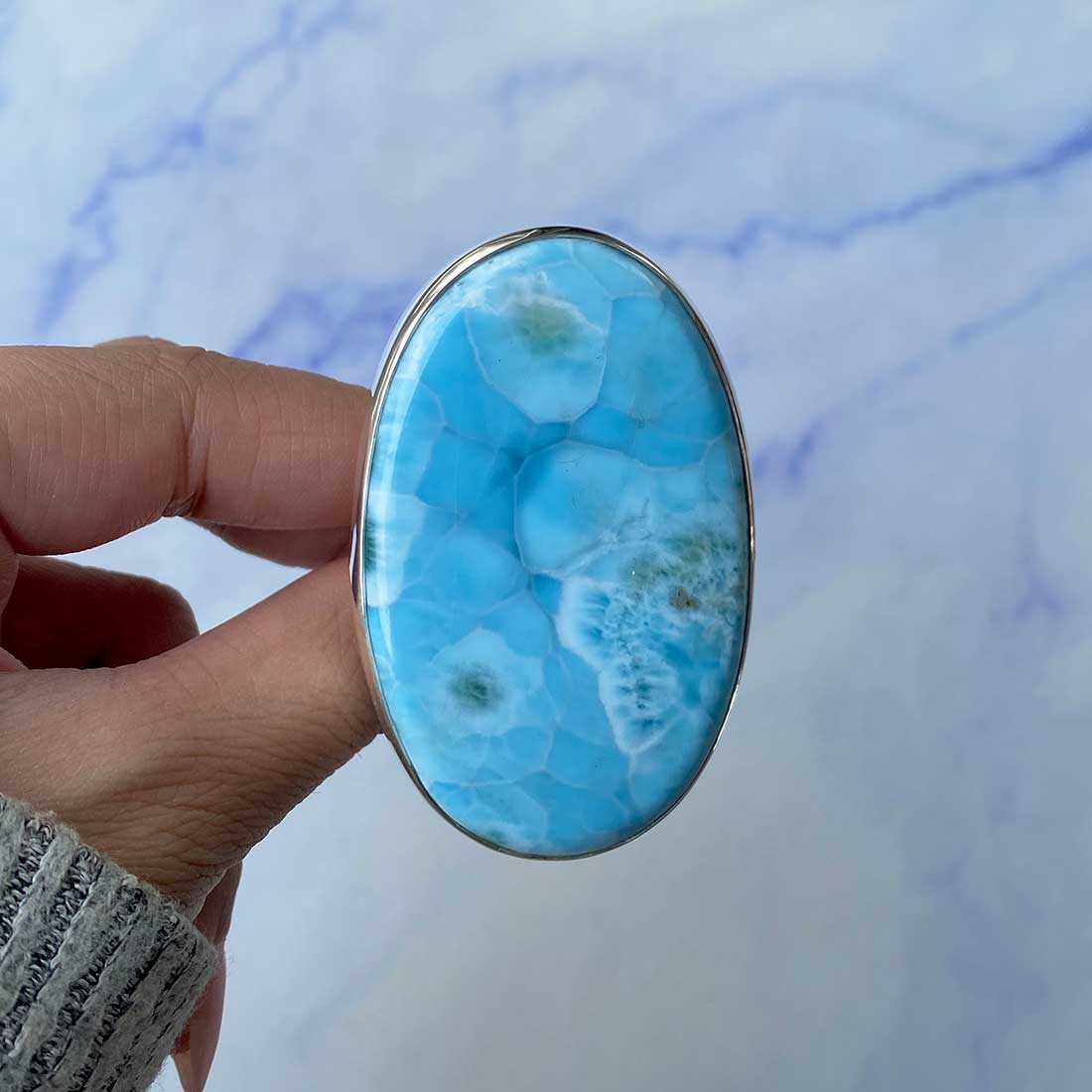 Larimar Adjustable Ring-(LAR-R-1099.)
