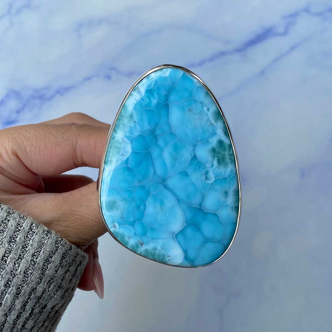 Larimar Adjustable Ring-(LAR-R-1101.)