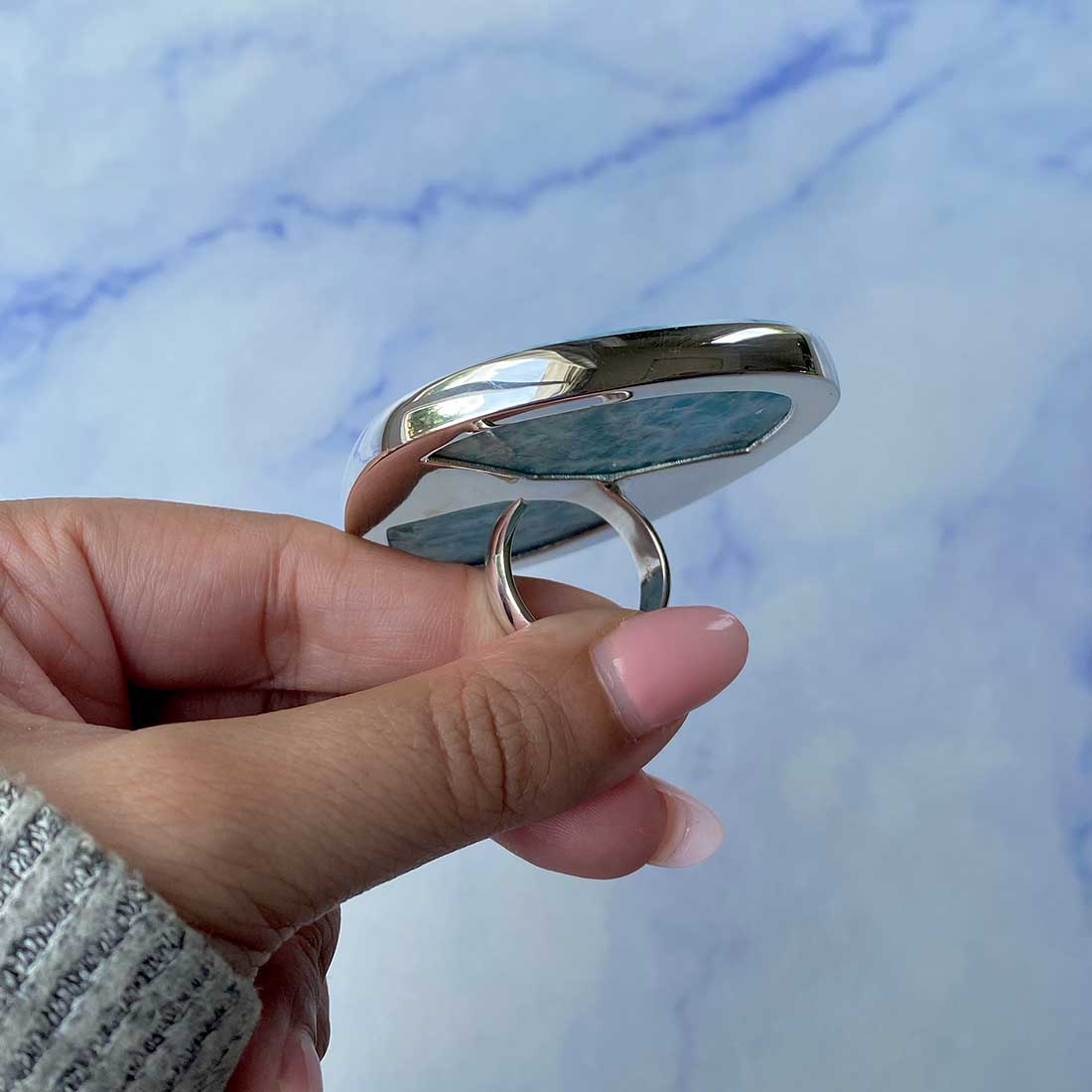 Larimar Adjustable Ring-(LAR-R-1101.)