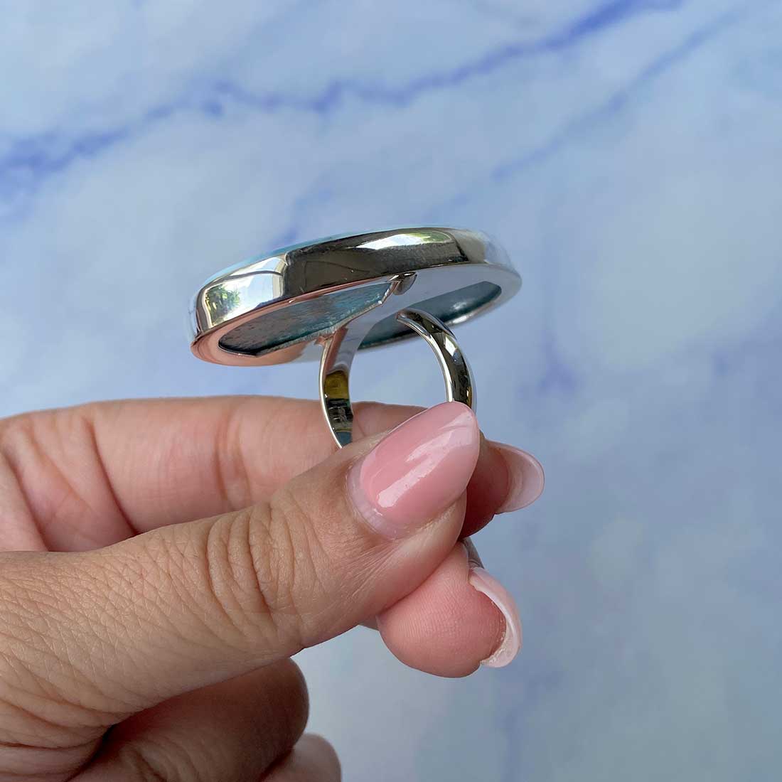 Larimar Adjustable Ring-(LAR-R-1103.)