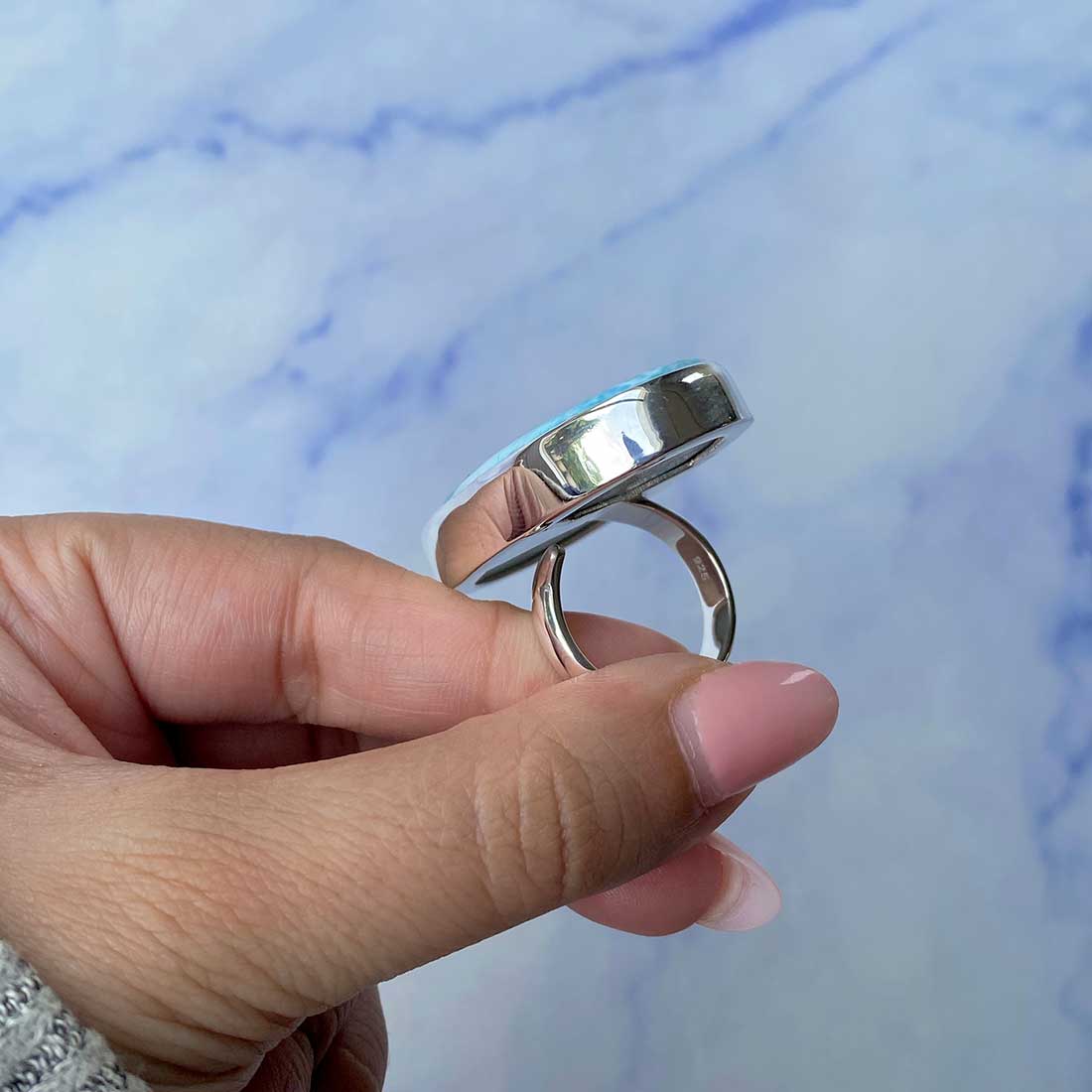 Larimar Adjustable Ring-(LAR-R-1104.)