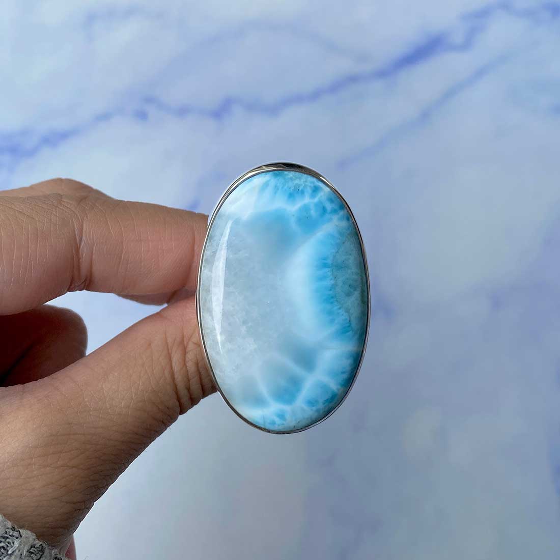 Larimar Adjustable Ring-(LAR-R-1105.)