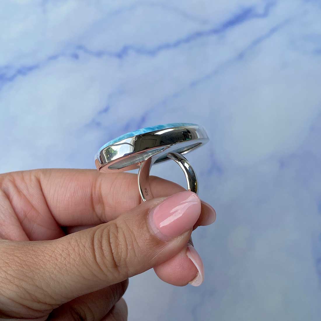 Larimar Adjustable Ring-(LAR-R-1105.)