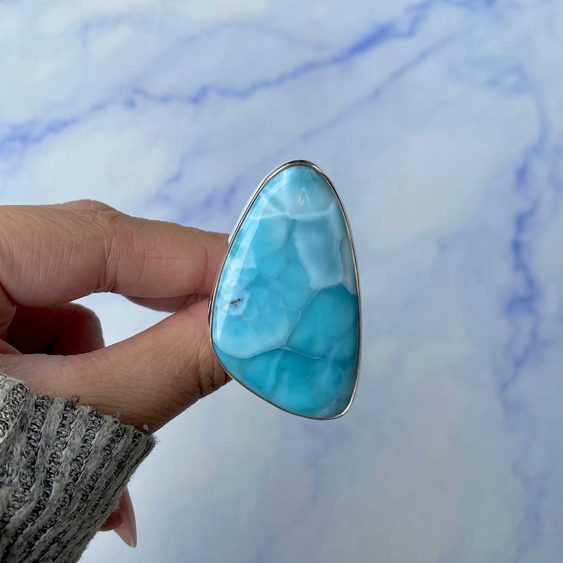 Larimar Adjustable Ring-(LAR-R-1110.)