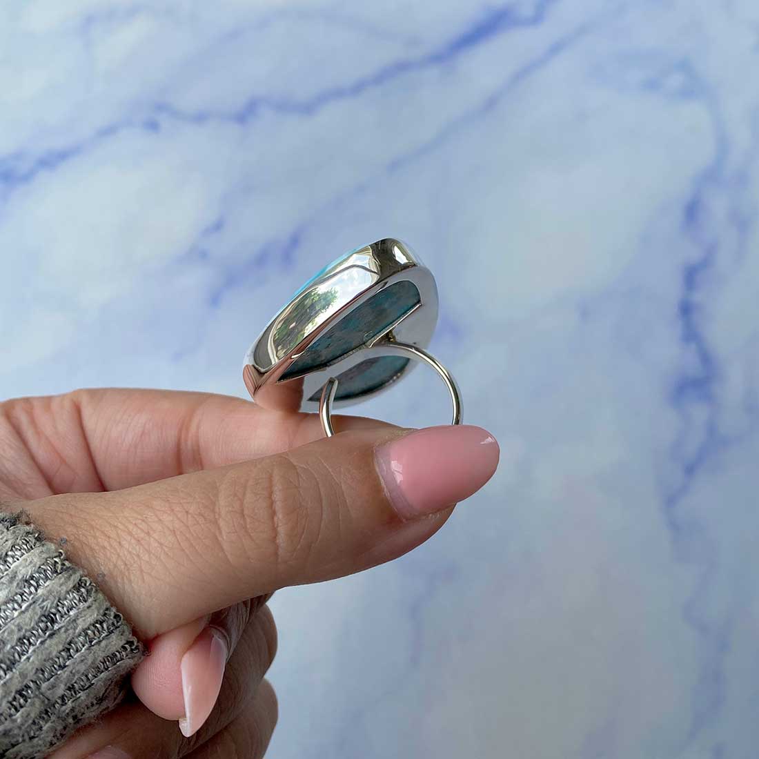 Larimar Adjustable Ring-(LAR-R-1110.)