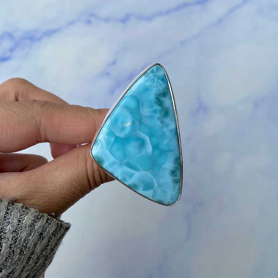 Larimar Adjustable Ring-(LAR-R-1111.)