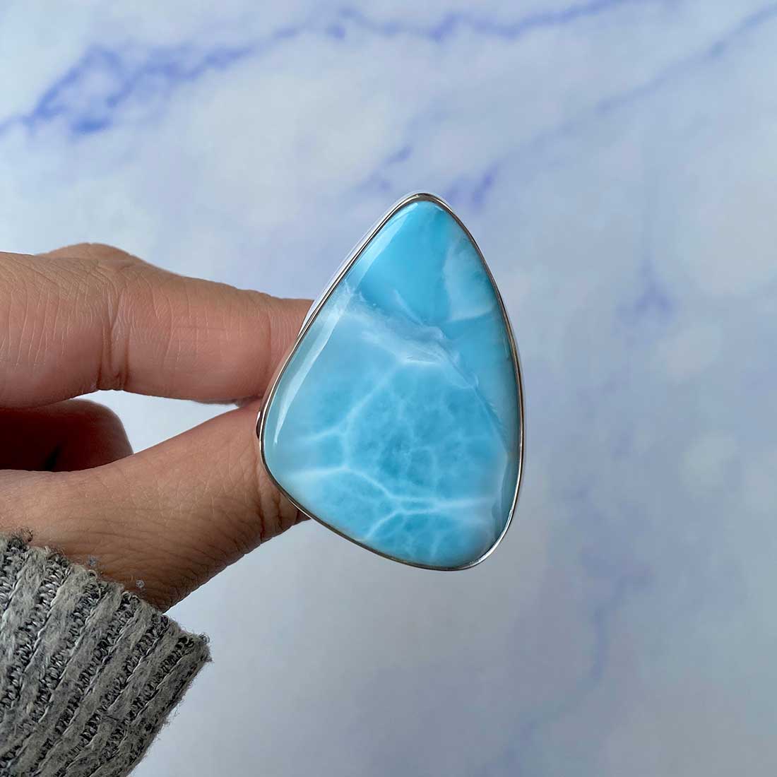 Larimar Adjustable Ring-(LAR-R-1112.)