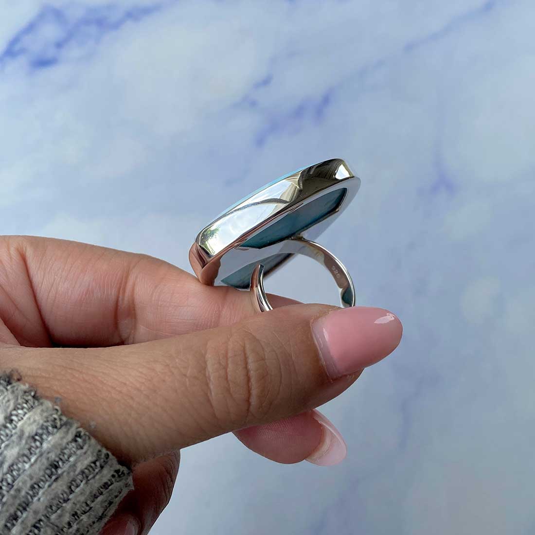 Larimar Adjustable Ring-(LAR-R-1112.)