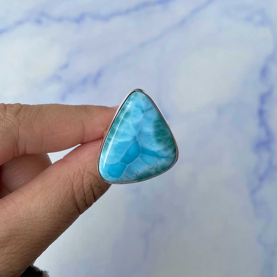 Larimar Adjustable Ring-(LAR-R-1116.)