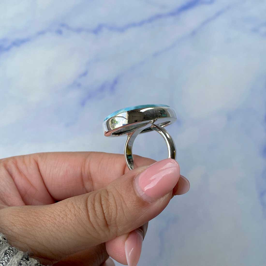 Larimar Adjustable Ring-(LAR-R-1117.)