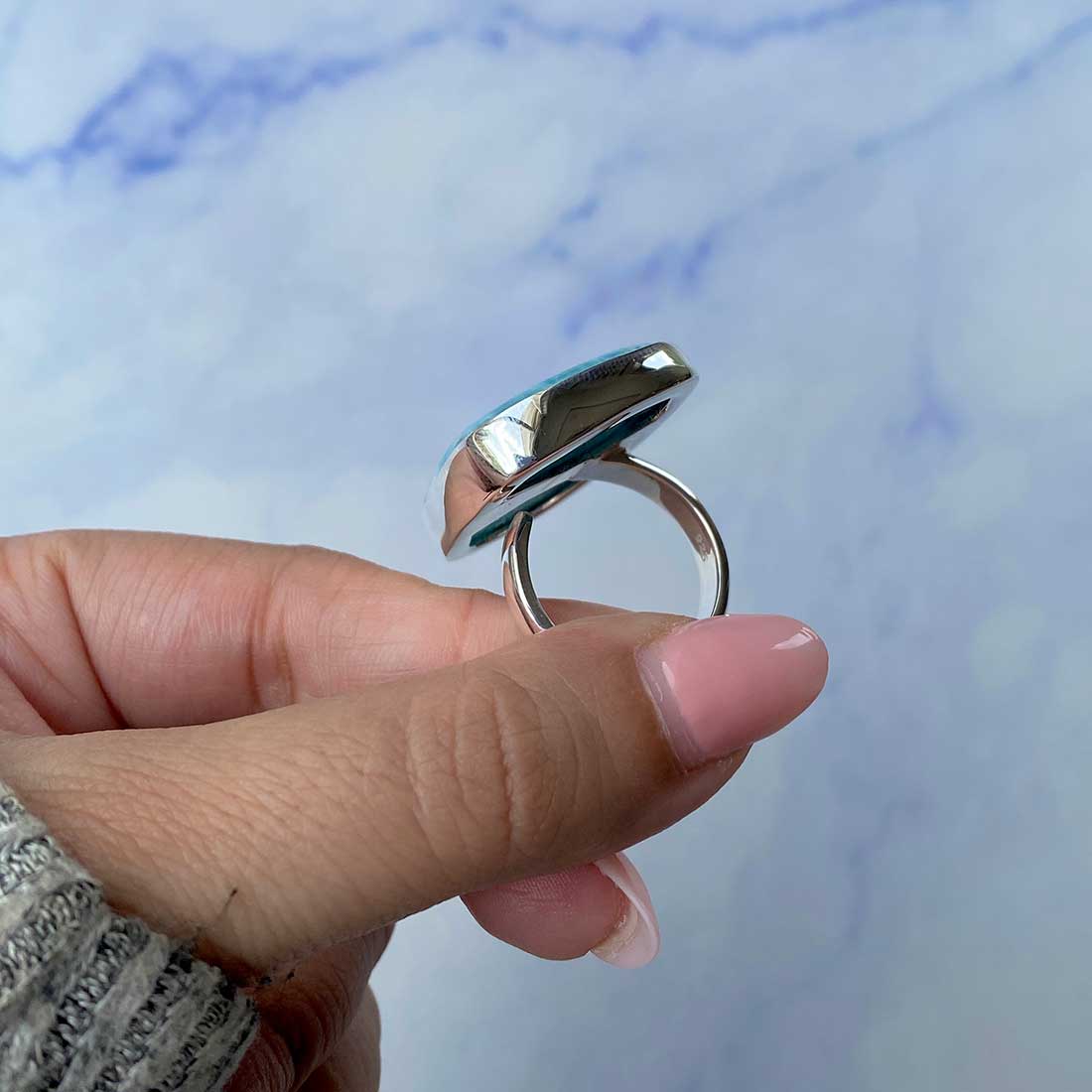 Larimar Adjustable Ring-(LAR-R-1118.)