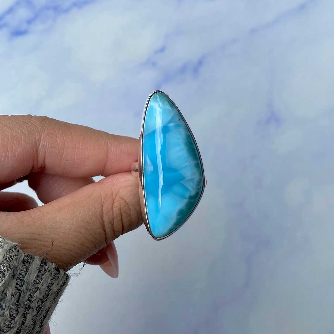 Larimar Adjustable Ring-(LAR-R-1119.)